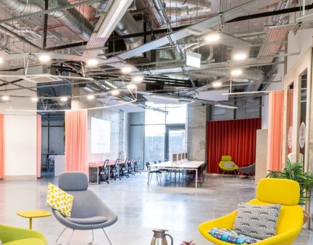 Co-working desks next to Barking station