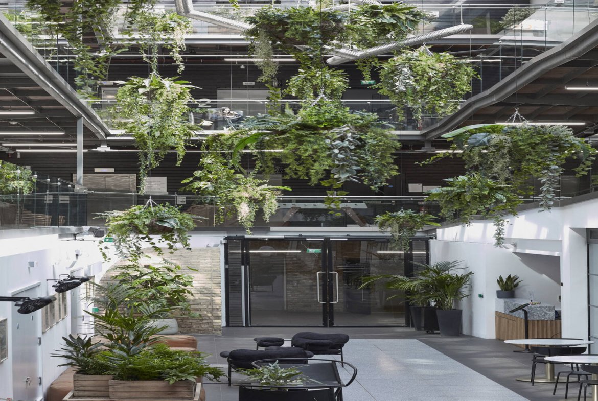 Atrium_Greenery Internal Stunning workspace in Camden, London